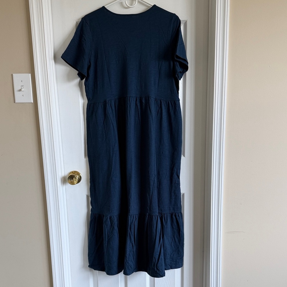 NWT Old Navy Dark Navy Short Sleeve Maxi Dress - Picture 11 of 12